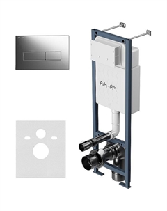 Инсталляция ErgoFit I012711.0351 для унитаза с клавишей смыва Хром глянцевый Am.pm.