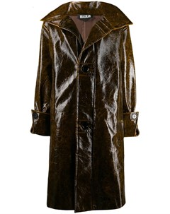 Miaoran однобортное пальто с эффектом мокрой ткани 1 коричневый Miaoran