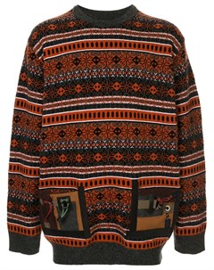 Kolor свитер с орнаментом 1 коричневый Kolor
