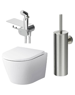 Унитаз Sense FlashClean CK74H0403W подвесной с гигиеническим душем и ершиком с сиденьем Микролифт Am.pm.