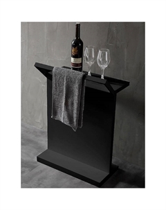 Столик Stein AS1637MB с полотенцедержателем Черный матовый Abber
