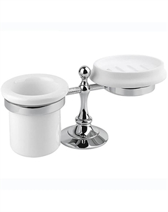 Стакан для зубных щеток с мыльницей Olimp OLIMP-STT-01-M Хром Cezares