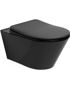 Унитаз Avva 972-B подвесной Черный матовый без сиденья Boheme