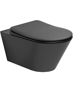 Унитаз L3W AVVA 288926 подвесной Черный матовый без сиденья Logan