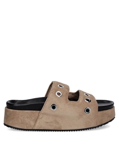 Шлепанцы на платформе, коричневый Inuikii