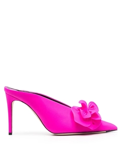 Мюли с цветочной аппликацией, розовый Victoria beckham