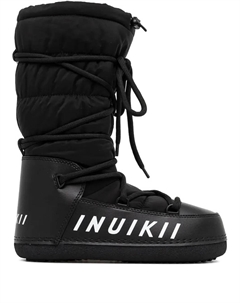 Женские сапоги Mountain высокие стеганые на шнуровке, черный Inuikii