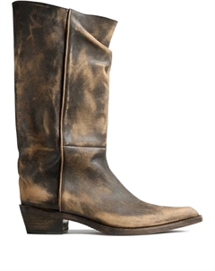 Сапоги с заостренным носком, коричневый Khaite