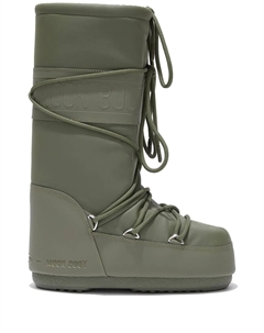 Дутые сапоги женские Icon высокие, зеленый Moon boot