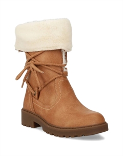 Ботинки с манжетами из искусственного меха, коричневый Geox