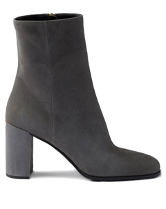 Ботильоны на блочном каблуке, серый Prada