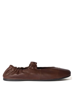 Балетки на плоской подошве, коричневый Miu miu