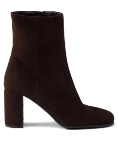 Ботильоны на блочном каблуке, коричневый Prada