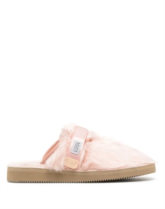 Слиперы Zavo-2eu с искусственным мехом, розовый Suicoke