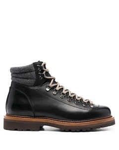 Ботинки хайкеры на шнуровке, черный Brunello cucinelli