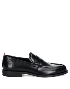 Кожаные мокасины с прорезями для пенни, черный Hugo