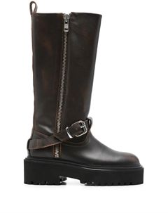 Ботинки с пряжками, коричневый Maje