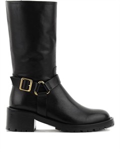 Кожаные ботинки с пряжками, черный Paul warmer