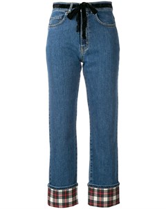 Isa arfen джинсы с контрастными подвернутыми манжетами 10 синий Isa arfen