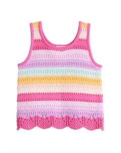 Майка-свитер смешанной вязки для девочек 4-12 лет, мультиколор Jumping beans