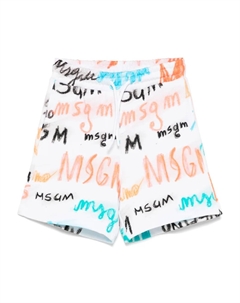 Спортивные шорты с логотипом, белый Msgm kids