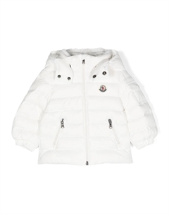 Пуховик с логотипом, белый Moncler enfant