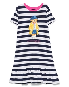 Платье с принтом Polo Bear, белый Polo ralph lauren kids