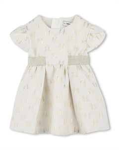 Платье с вышитым логотипом, белый Karl lagerfeld kids