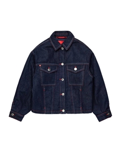 Джинсовая куртка с нашивкой-логотипом, синий Max&co. kids