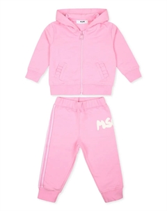 Спортивный костюм с логотипом, розовый Msgm kids
