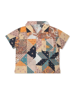 Рубашка в технике пэчворк, розовый Etro kids