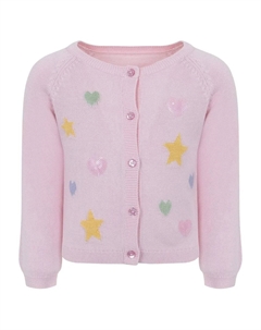 Декорированный кардиган, розовый Lapin house