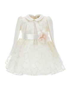 Платье с вышивкой, белый Monnalisa