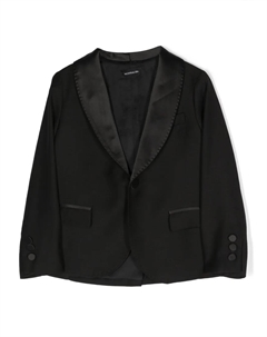 Однобортный блейзер с воротником-шалькой, черный Monnalisa