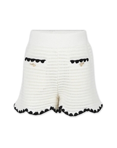 Шорты в технике кроше, белый Self-portrait kids