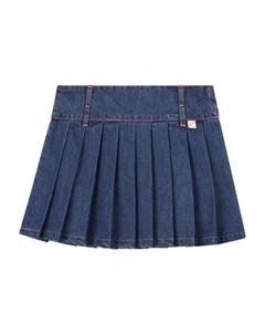 Джинсовая юбка со складками, синий Billieblush