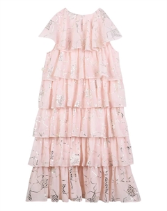 Ярусное платье с оборками, розовый Billieblush