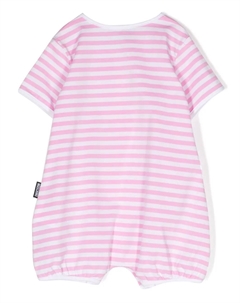 Полосатый ромпер с принтом Teddy Bear, розовый Moschino kids