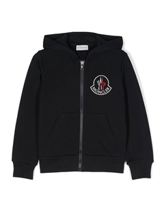 Худи на молнии с нашивкой-логотипом, синий Moncler enfant
