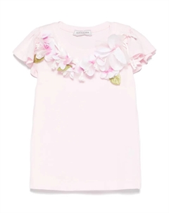 Футболка с аппликацией, розовый Monnalisa