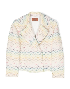 Блейзер с узором зигзаг, белый Missoni kids