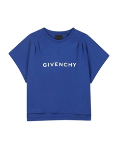 Футболка с логотипом, синий Givenchy kids