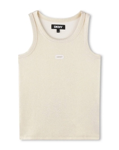 Топ с нашивкой-логотипом, нейтральный Dkny kids