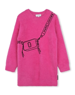 Трикотажное платье с вышивкой, розовый Marc jacobs kids