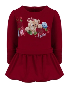 Платье с цветочным принтом, красный Lapin house