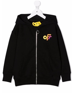 Худи на молнии с логотипом Arrows, черный Off-white kids