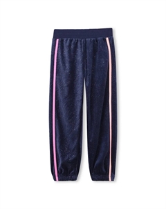 Блестящие бархатные спортивные брюки для малыша, темно-синий Billieblush