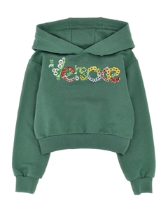 Худи с вышивкой, зеленый Versace kids