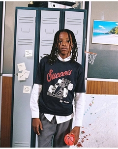 Базовая футболка с принтом, темно-синий Сфера