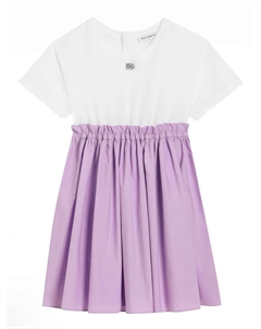 Платье с логотипом DG, белый Dolce & gabbana kids